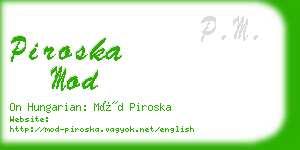 piroska mod business card